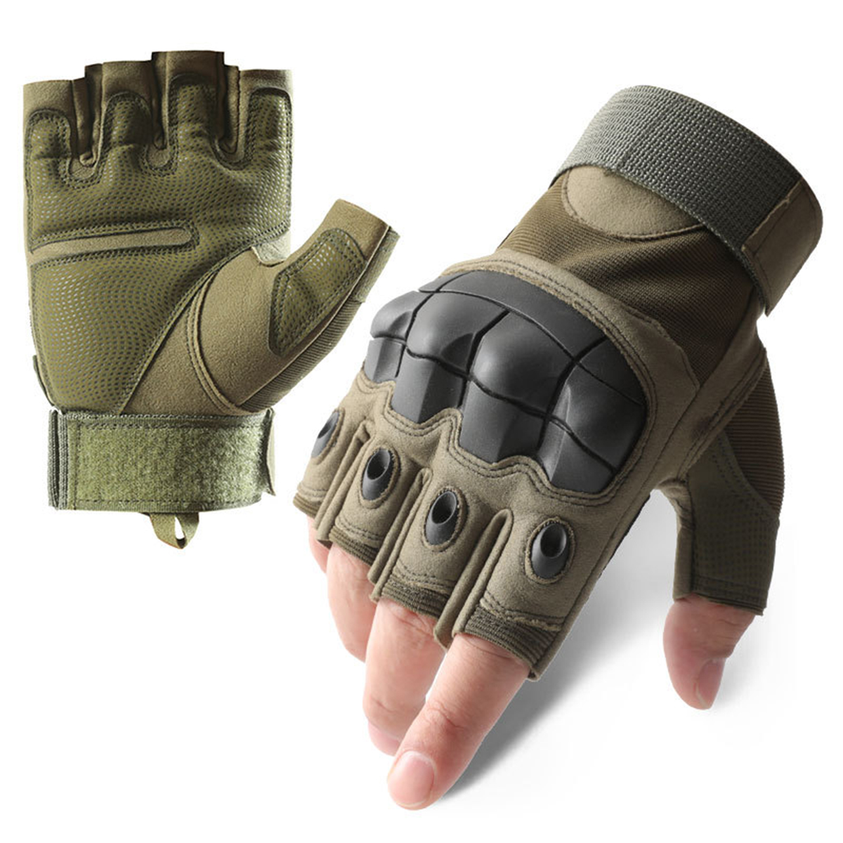 Halbfinger-Motorradhandschuhe, Schutz für Herren, fingerloser Schutz, Radfahrer, Moto-Cross, Reiten, Radfahren, Motorradfahrer, Sommer Ich bin Freien
