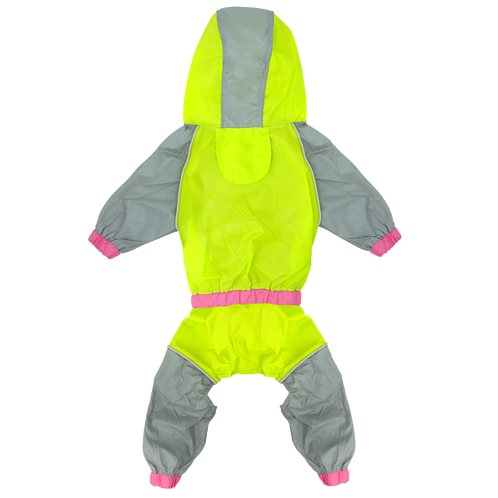 Waterdichte hond regenjas reflecterende honden regen jas veiligheid regenjas hond overalls Poncho kleding voor kleine middelgrote grote honden: Groen / XL