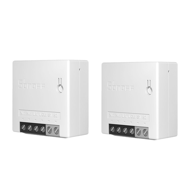 Sonoff Mini R2 DIY Wifi Smart Switch Timer Wireless Switches Smart Home Automation Compatible with eWelink Alexa Google Home: 2Pcs