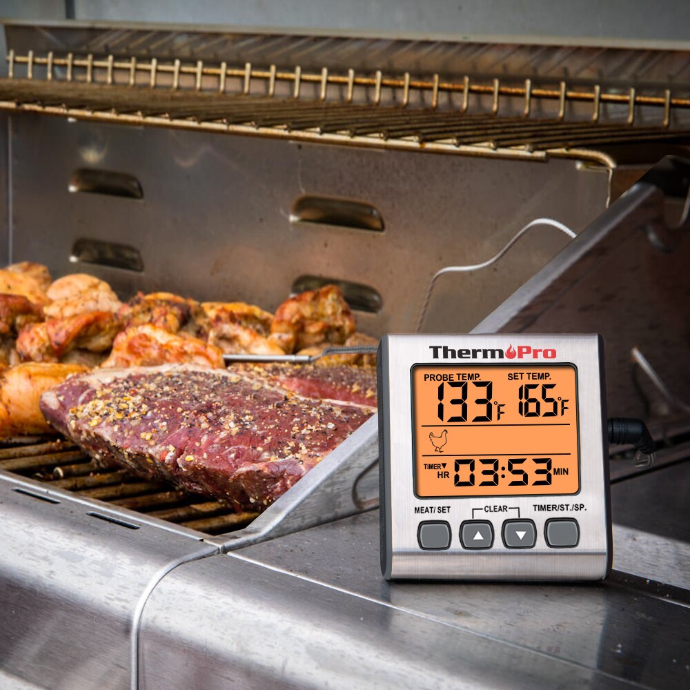 ThermoPro TP16S Digital Oven Thermometer Kitchen Meat Thermometeer With Timer Backlight BBQ Thermometer