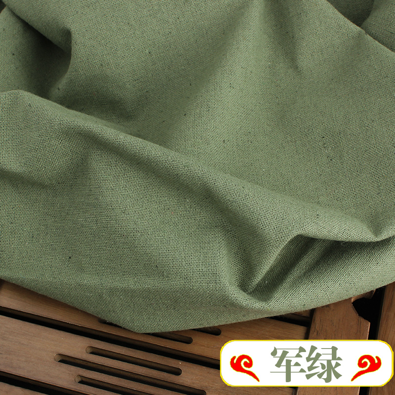 50 x 150cm enfärgat linne-bomullstyg för nålbroderi lapptäcke sömnad textilier sommarkläder ramityg: Kungsblå