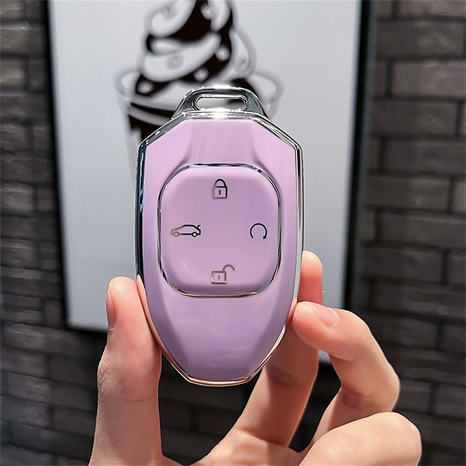 Car Remote Key Case Cover For GAC Trumpchi GS7 GS8 GM8 GS5 GA6 GM6 Key Protect Holder Fob Keychain Accessories Car-Styling: PURPLE