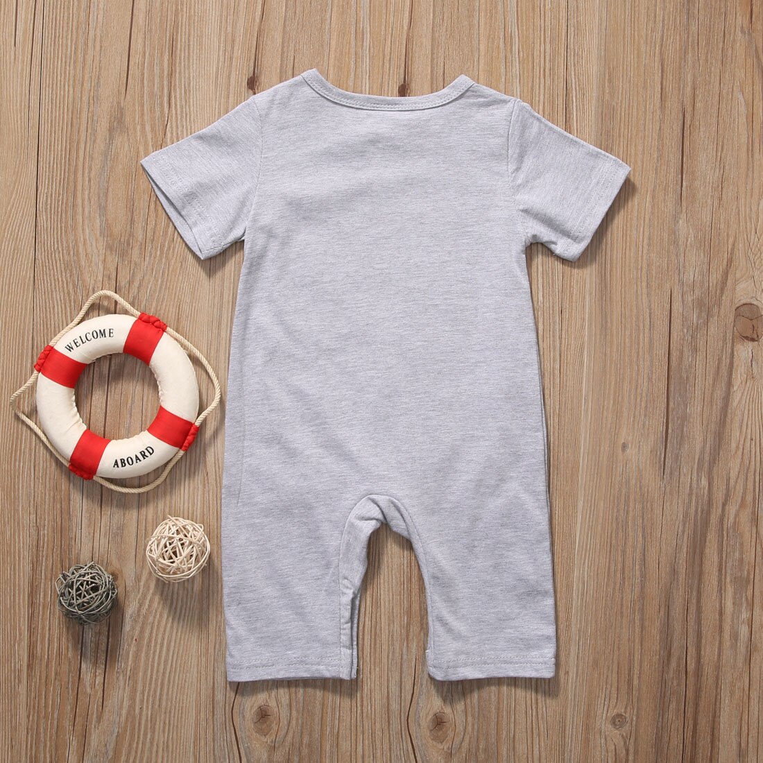 Korte mouwen Beer Print Baby Rompertjes Voor Jongen