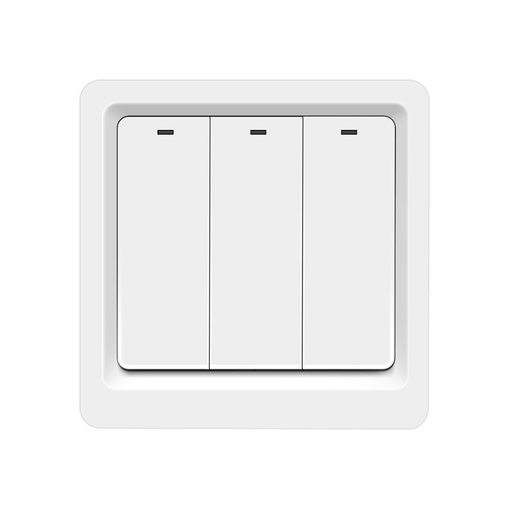 Apple Homekit Neutral Needed WiFi EU Standard Smart Switch Push Button Interruptor Smart Home Light Switches 1/2/3 Gang 1 Way: 3 Gang