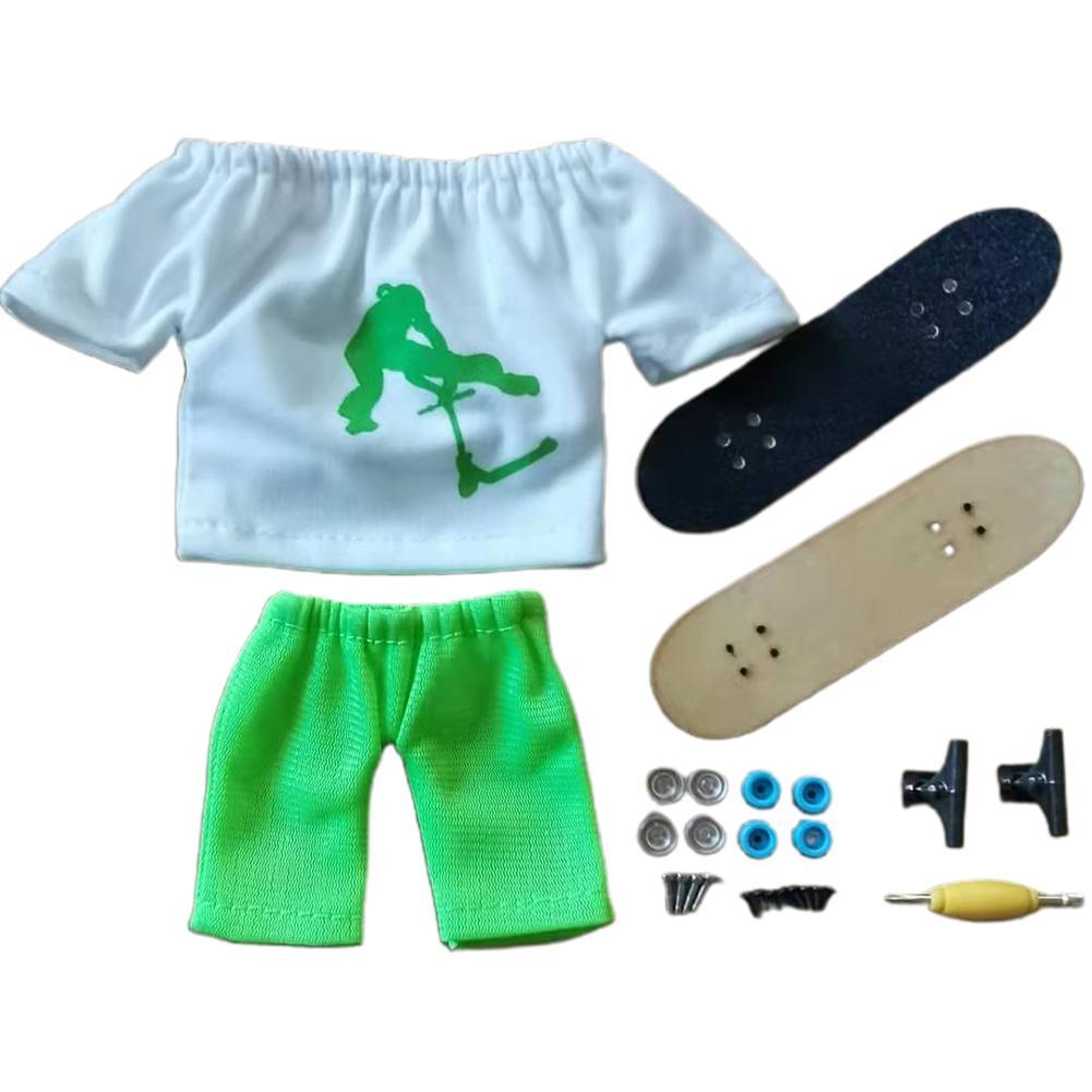 Mini trottinette à doigt en bois, ensemble de modèles, jouet interactif, nouveauté, activité sensorielle, Scooter, Skateboard, Kit d&#39;outils à pédale