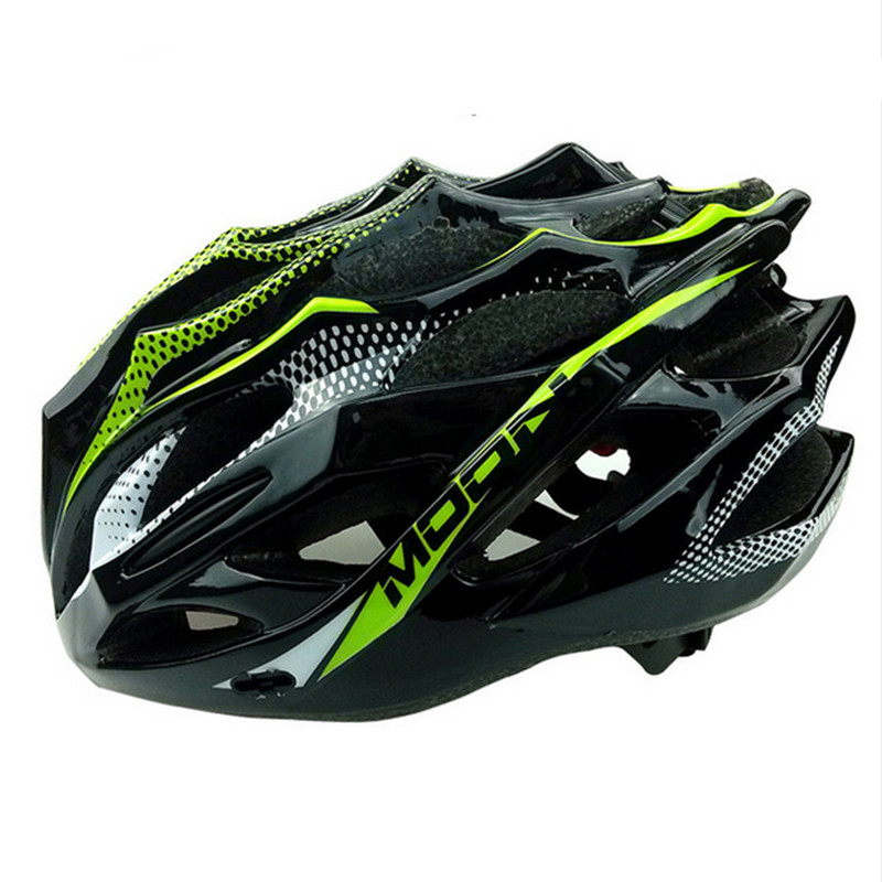 Casco de bicicleta MOON Integrally-mold al aire libre casco de seguridad deportivo carretera adulto bicicleta casco ciclismo a49: green / M