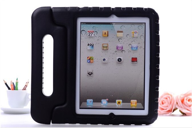 Für Apple iPad Mini 1 2 3 4 5 EVA Schaum Stoßfest Fall für iPad Mini4 Mini5 Coque Kinder Kinder griff Stehen Schutzhülle: Black / For Ipad Mini 4