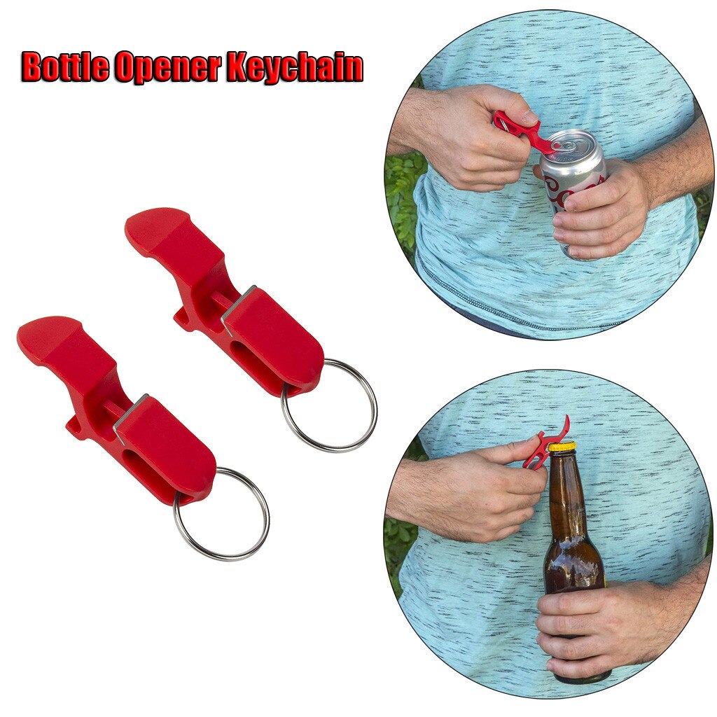 Flesopener Sleutelhanger Ketting Sleutelhanger Sleutelhanger Metalen Beer Bar Tool Claw Keuken Gadgets Cool Bier Flesopener Sleutelhanger # T2: 2PC