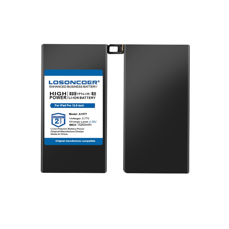 LOSONCOER 15200mAh A1584 A1652 A1577 Tablet batterie Für iPad Pro 12,9 zoll Ersatz Batterie Gute Batterie