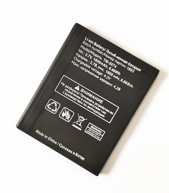 3.7V 1800Mah TM-5074 Batterij Voor Texet TM-5074 Tm 5074 TM5074 Mobiele Telefoon Batterij