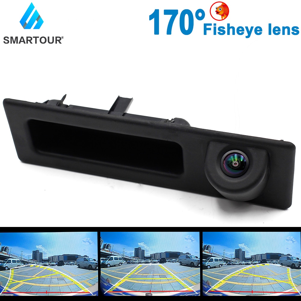 Maletero 1080P de ojo de pez vista trasera de coche cámara para BMW 2 3 5 7 Serie X1 X3 X4 X5 F30 F32 F36 F10 F11 F25 F48 aparcamiento inversa