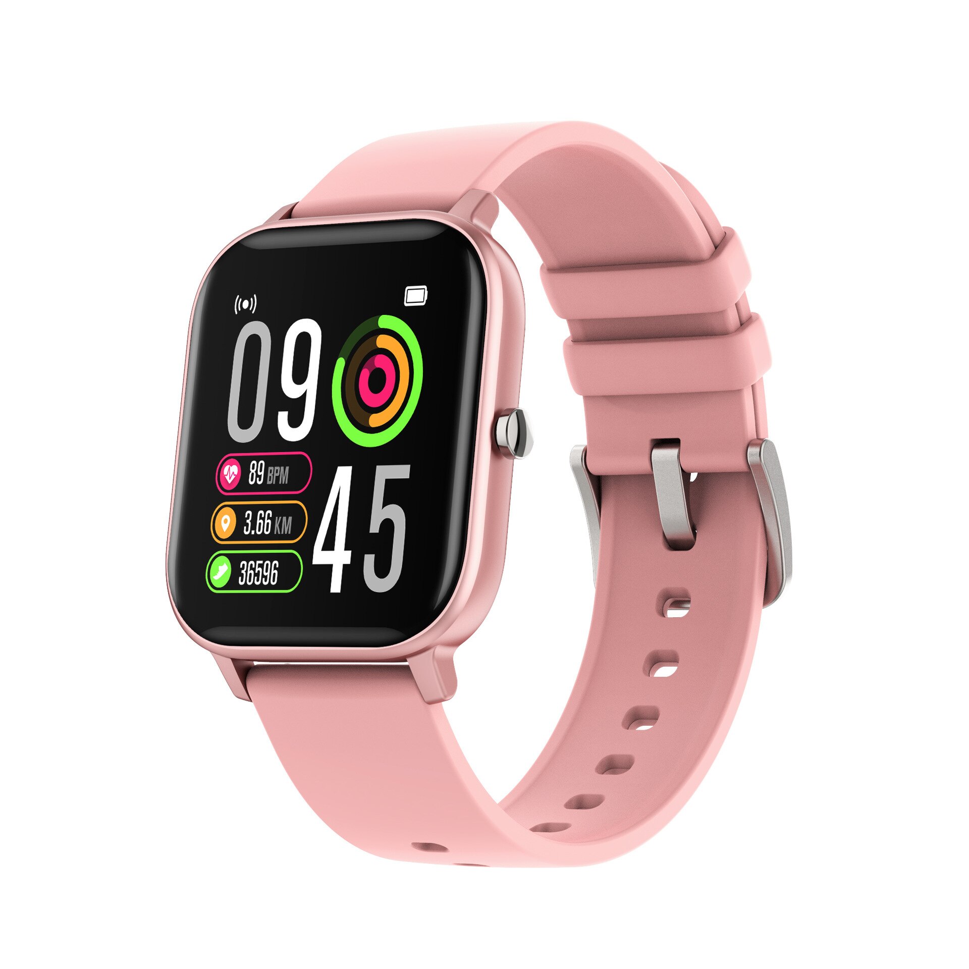Smart Uhr 1,4 Zoll Sport Uhr Männer Voller Touch Fitness Tracker Blutdruck Smart Uhr Frauen GTS Smartwatch für xiaomi: Rosa