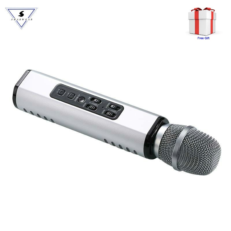 Multi Functionele Bluetooth Karaoke Microfoon Met Dubbele Luidsprekers Draadloze Draagbare Intelligente Microfoon Voor Mobiele Telefoon Karaoke