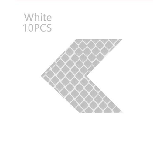 10 Pcs Car Reflective Sticker Warning Arrows Decoration Decals Car Motorcycle Tail Bar Bumper Sticker for Traffic Safety Mark: white