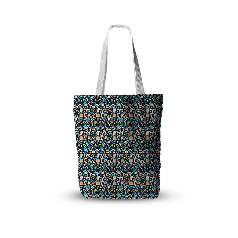 3d bedrukte canvas tassen met bloemenprint, damesboodschappentas, schoolmeisjestas, grote capaciteit, herbruikbare tas: Stijl 10