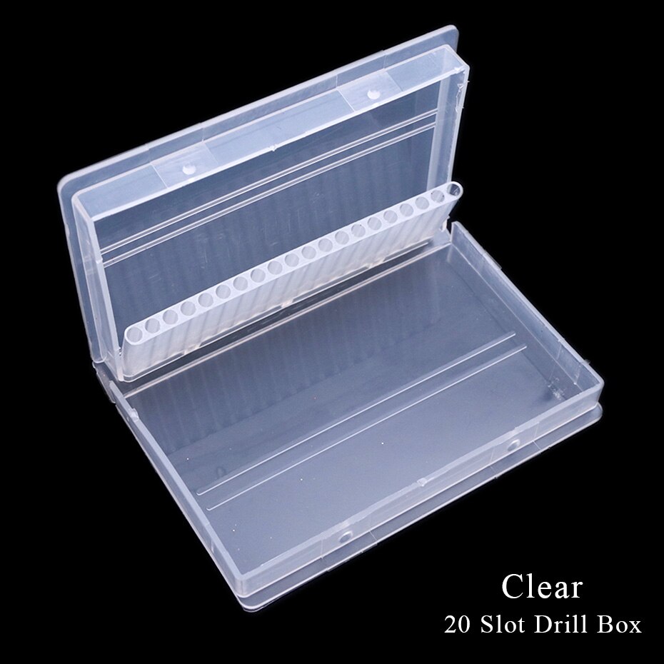 Acrylic Nail Drill Bit Storage Box Empty Stand Display Container Nail Case Cutter for Milling Machine Manicure Accessories BE867: B3