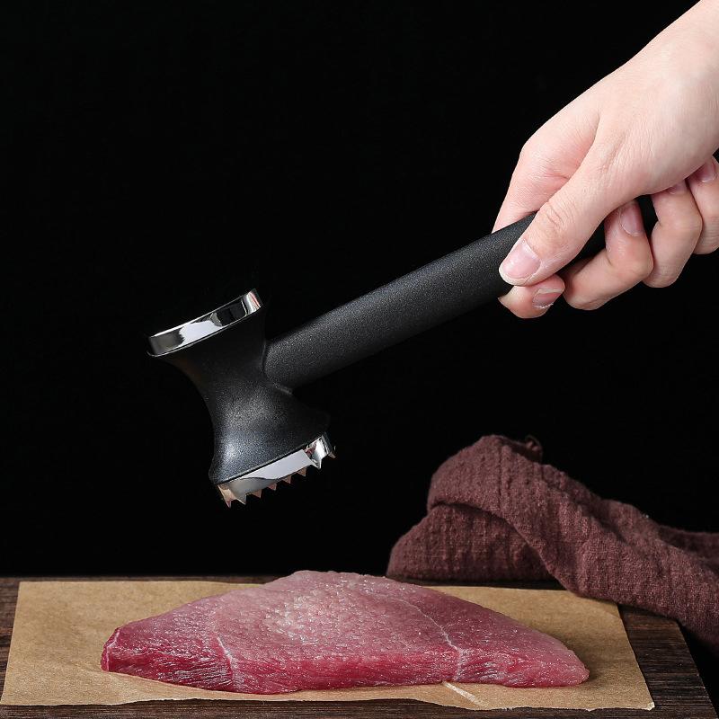Heavy-duty Kitchen Meat Mallet With Rubber Handle And Alloy Hammer Head For Easy Pounding And Tenderizing Of Meat