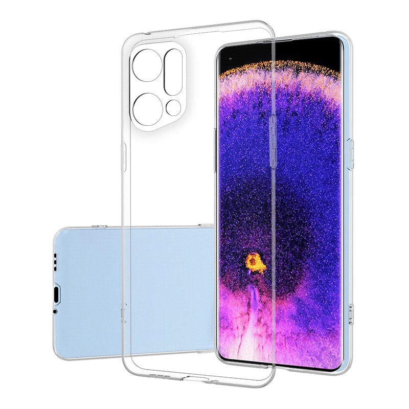 Für Oppo Finden X5 PFFM10 fallen Ultra dünn Klar Weiche TPU Schwarz matt fallen Für Oppo Finden X5 Profi PFEM10 CPH2305 Lite CPH2371: finden X5 Profi / klar