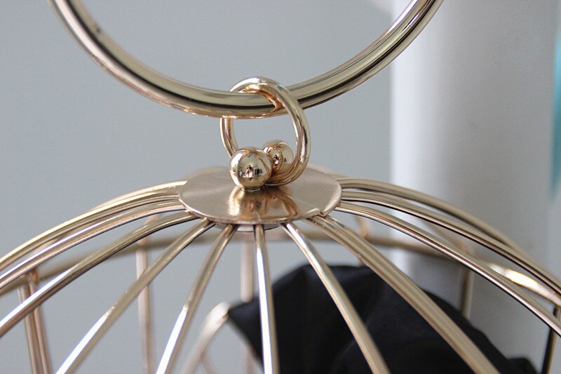 Mode Vrouwen Prom Tassen Metalen Haak Bloem Borduren Hoepel Kooi Handtas Catwalk Party Jurk Tas