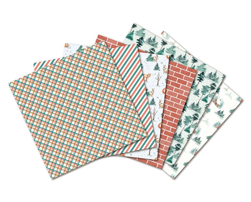 Christmas time Scrapbooking paper pack of 24 sheets handmade craft paper craft Background pad1310
