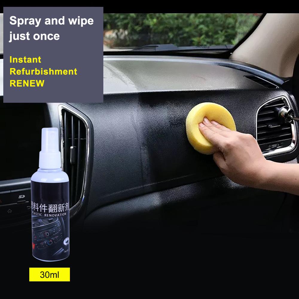 Panel de instrumentos de cera para el Interior del coche, revestimiento de plástico renovado, 30ml