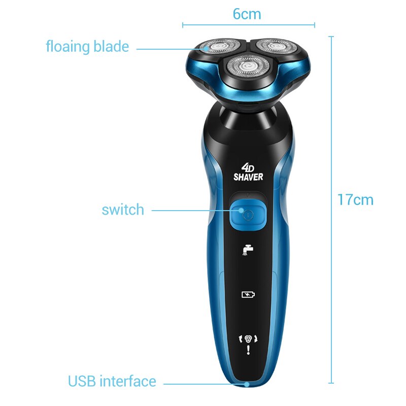 3D Floating Electric Shaver Washable Men Razor USB Charging Beard Trimmer 110V/220V Shaving Machine 41