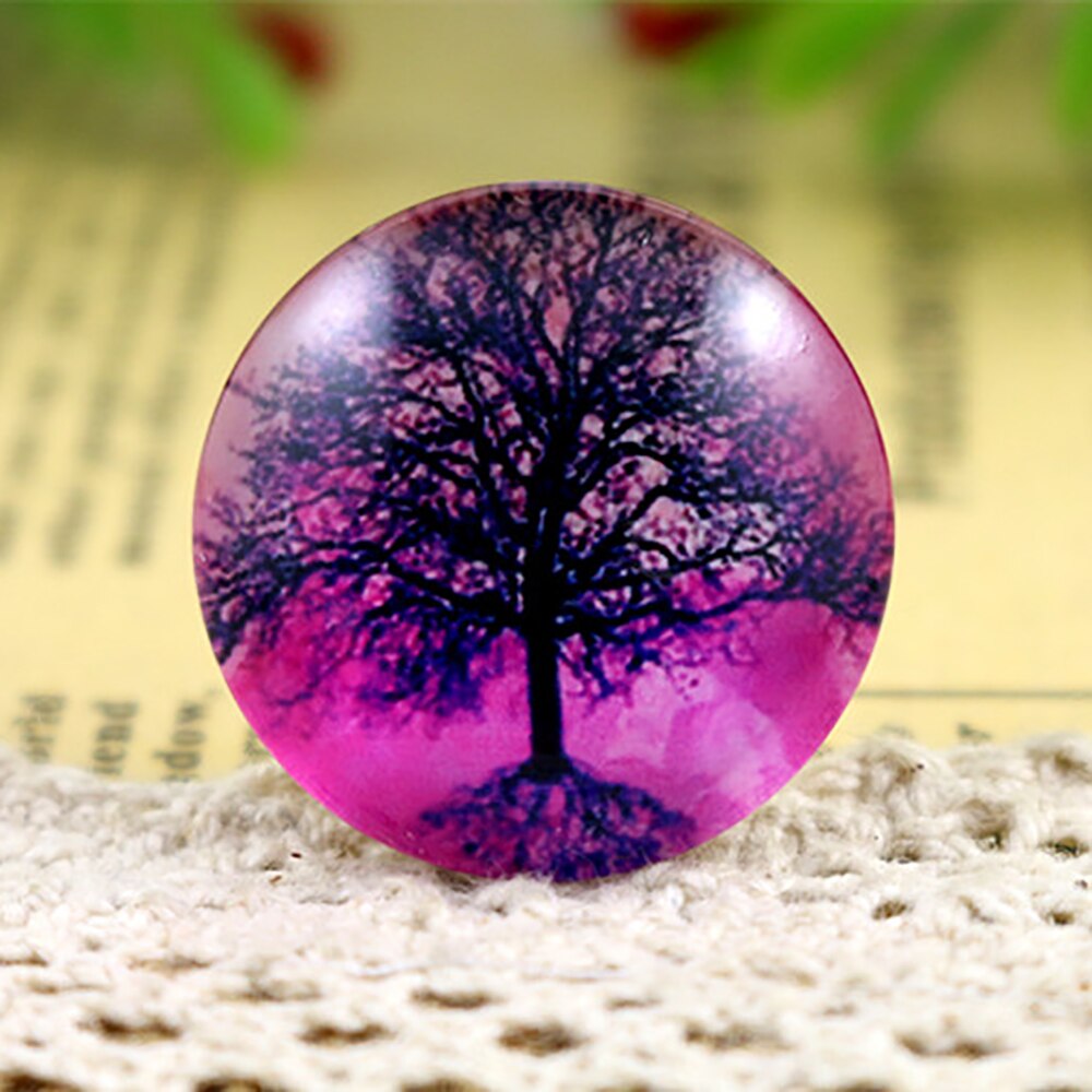 5 stuks/lot 25mm handgemaakte fotoglas cabochons (boomserie): F6-04