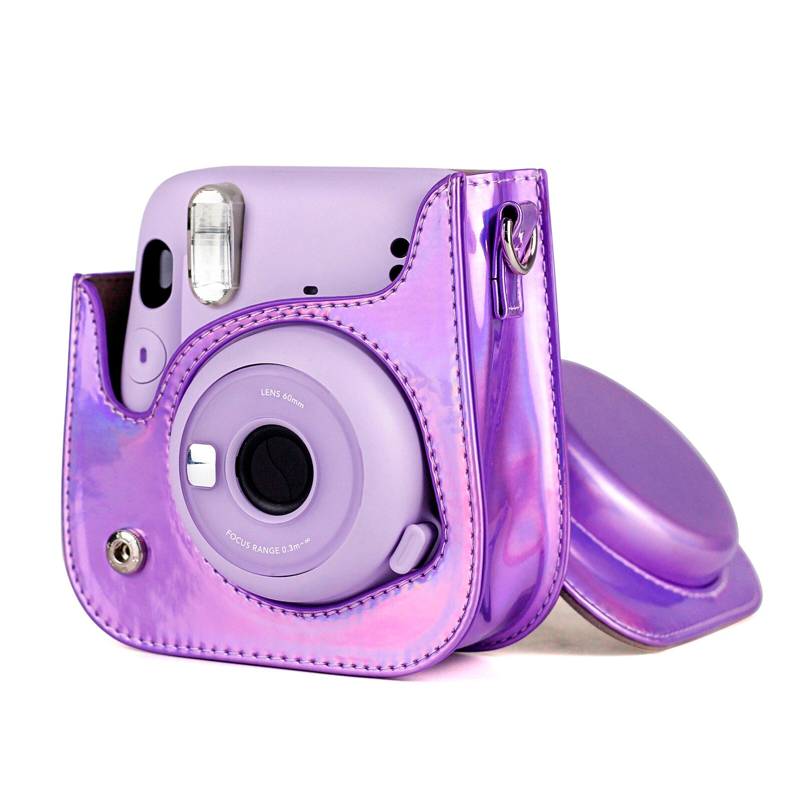 Fujifilm Instax Mini 11 Instant Film Camera Case, Pu Lederen Beschermende Zachte Draagtas Cover Met Schouderband: ZQI201214019