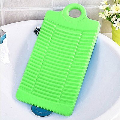 Accesorios para colada antideslizante, Mini lavadero, tabla de lavar ropa de plástico, limpieza, lavado de ropa: green