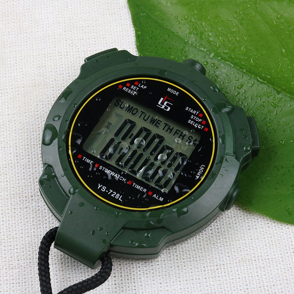 Digital Stopwatch Handheld Training Timer Sports Running Physical Fitness Chronograph Watch Luminous Stopwatch Tool Silent Mode