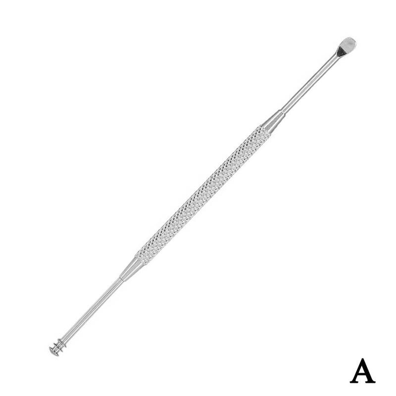 Écouvillon De nettoyage des oreilles en Silicone souple, Double tête, dissolvant De cérumen, cure-oreille, T7B1: A