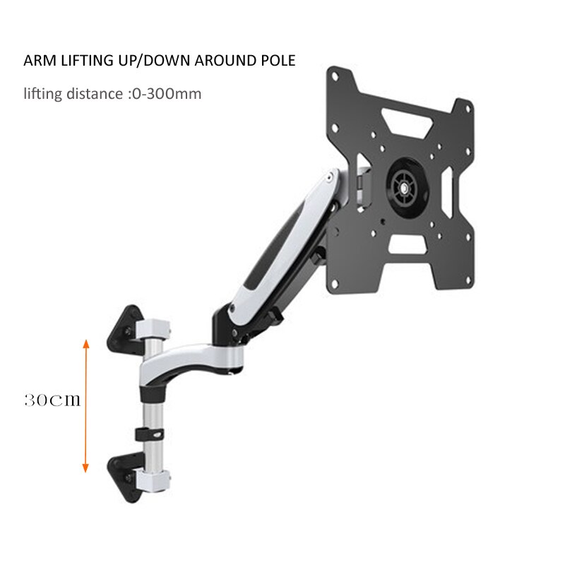 DL-FE112W Aluminum Alloy 360 Degree Full Motion 15-27 inch LCD LED TV Wall Mount Bracket Monitor Holder Rack Monitor Support
