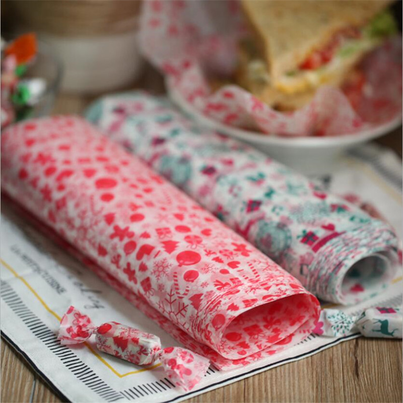 50Pcs/Lot Wax Paper Food Grade Grease Paper Food Wrappers Wrapping Paper For Bread Sandwich Burger Fries Oilpaper Baking Tools