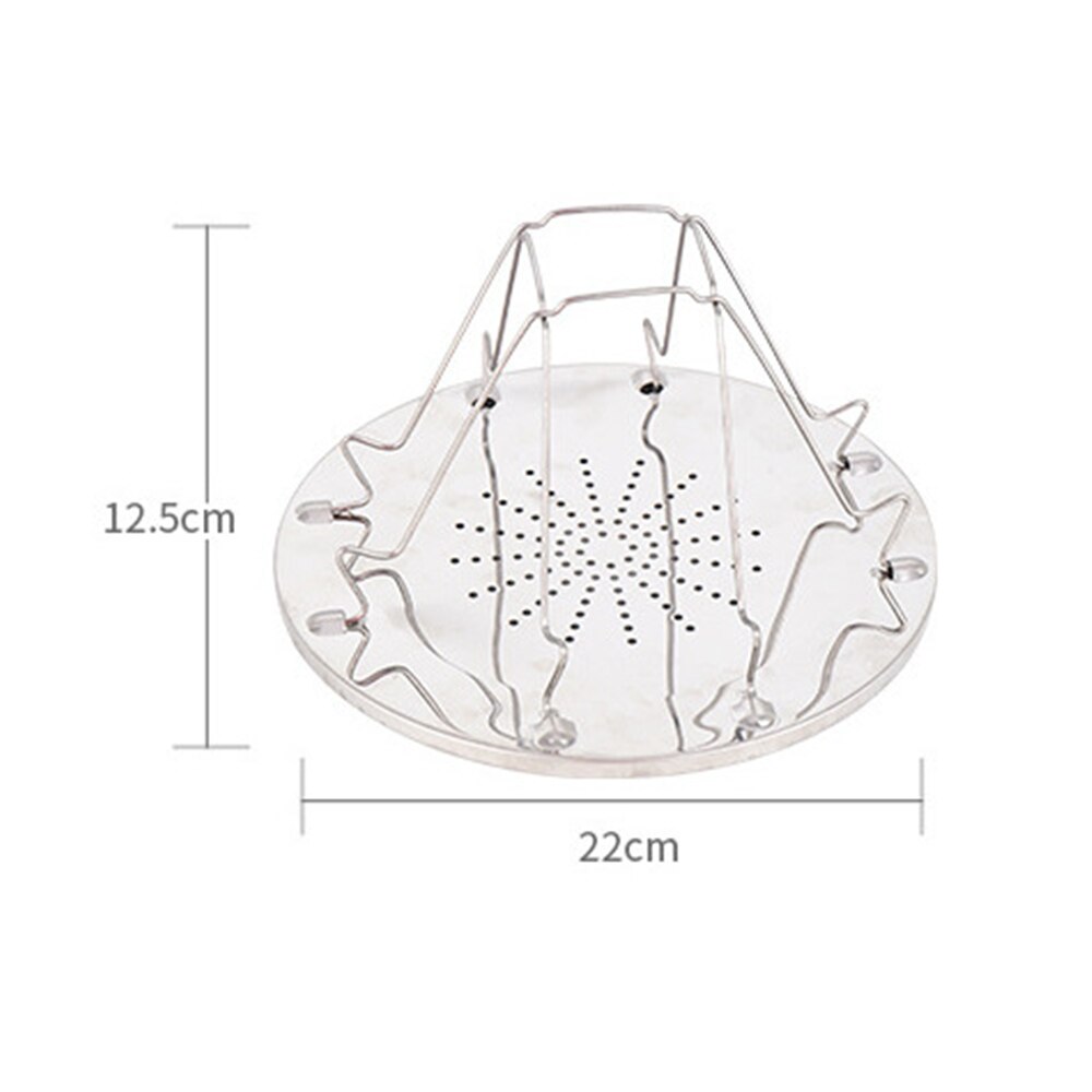 Stainless Steel Folding Bread Rack Outdoor Bakeware Toast Stand Portable Baking Tray Detachable Baking Cookware for Camping