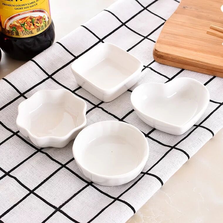 1pc keramikk saus retter assortert krydder sukker salat tomatpuré kjøkken klips bolle dip lite håndtak krydder fat