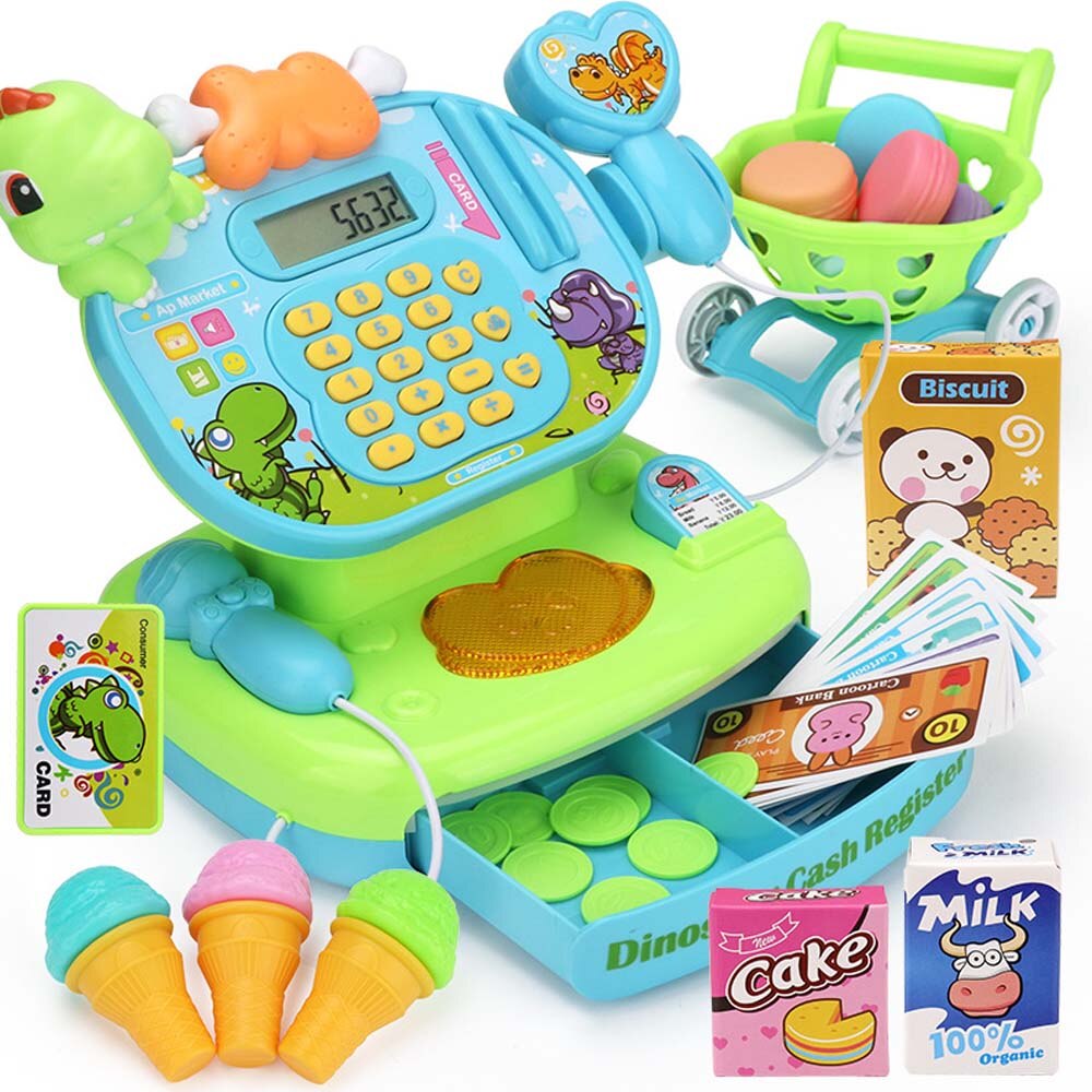 Multi-funktion Karikatur supermarkt Also tun, spielen freundlicher Mini rolle spielen kassierer einstellen mädchen früHenne bildung pädagogisches spielzeug