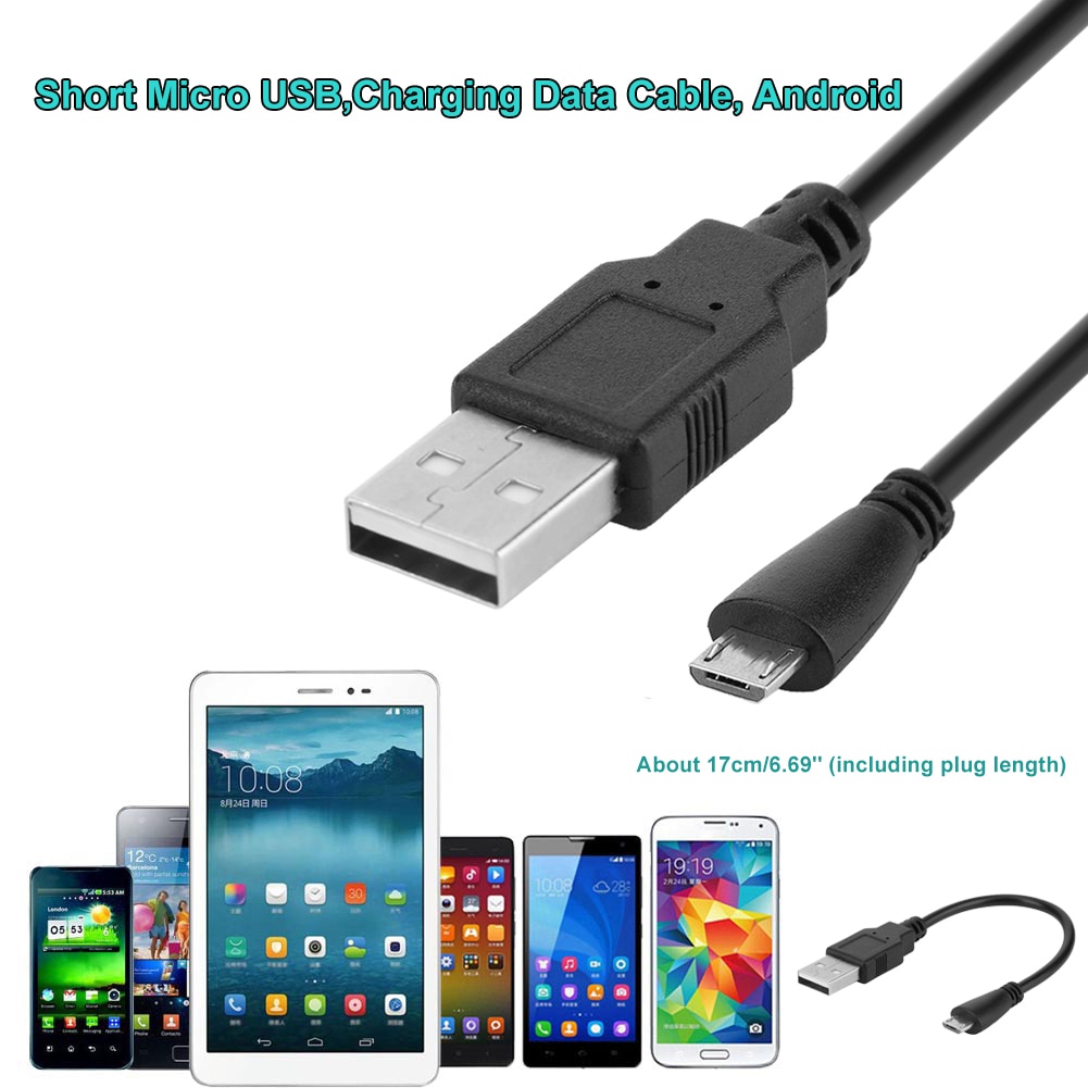 50Cm Korte Micro Usb 1A Sync Opladen Data Kabel Cord Wire Smartphone Power Kabel Voor Android Telefoon Tablet Power bank