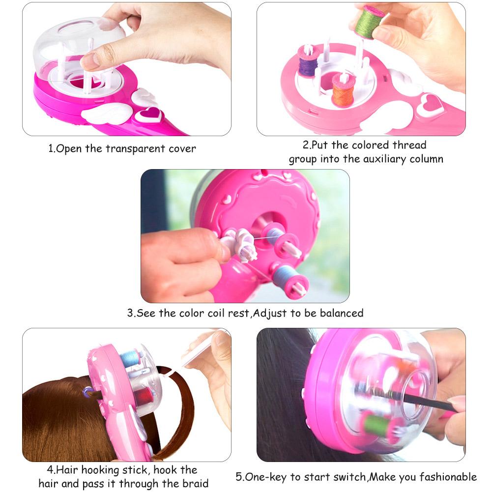 Elektrische Haar Geflochten Spielzeug einstellen vorgeben Spielen Spielzeug Für Mädchen Einfach Zu Bedienen Einfach Zöpfe Spielset Für Grils