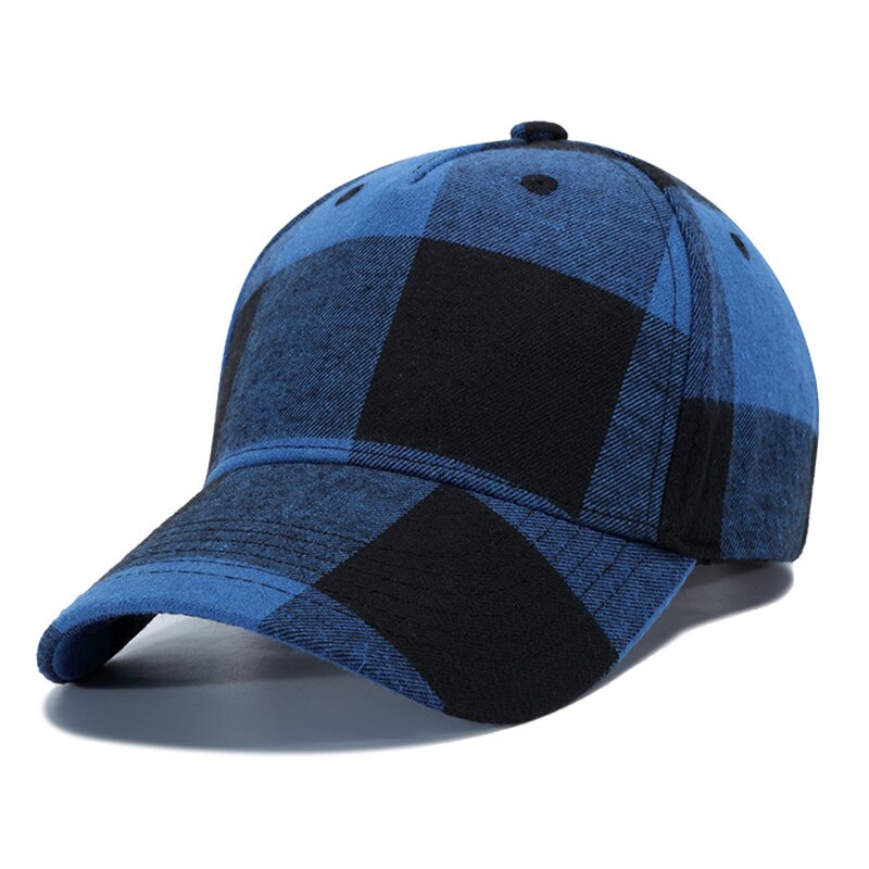 CLIMATE Plaid Baseball Cap Women Plaid Hat Cap Checks Cotton No Logo Hat Caps Classic Checks Cap Hat for Men Women