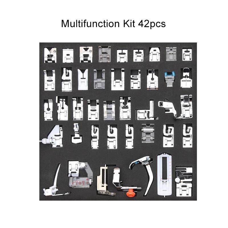 32/42/48/52/62 pièces Machine à coudre multifonction presseur pied presse pieds Machines à coudre pieds Kit pour frère chanteur Kit de couture: 42pcs