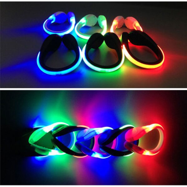 Sport løping sikkerhet usb led sko klips lysende lys reflekterende sklisikre klips sek 88