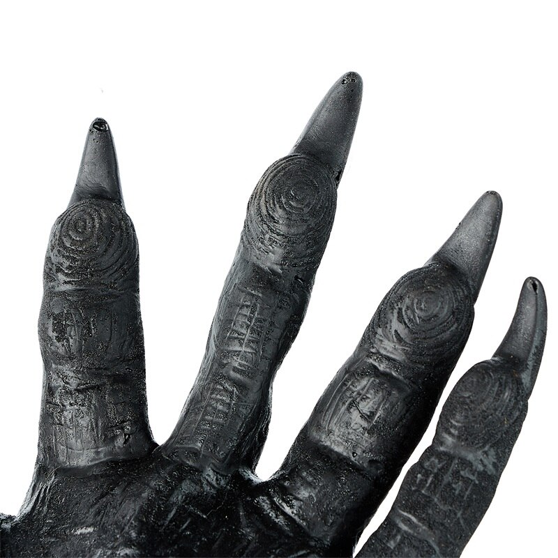 guantes de garra de lobo de hombre lobo guantes de goma guardamanos negro de personalidad de simulación con consejos garra