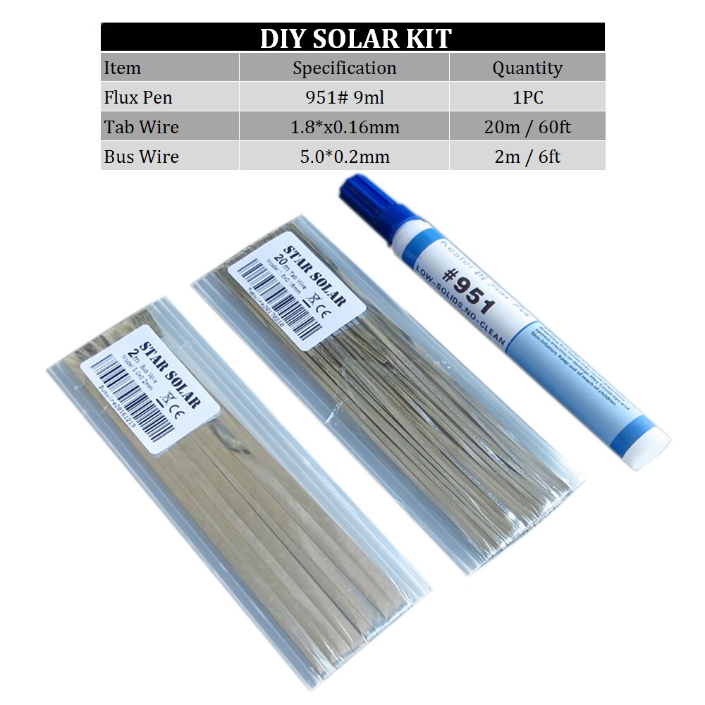 2m 6ft 5.0x0.2mm solar cells tab bus bar wire for PV Ribbon Tabbing wire for DIY connect Strip Solar panel: 551020