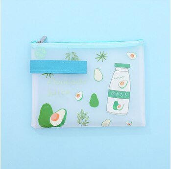 1 Uds. A4 A5 aguacate cremallera TPU impermeable carpeta de archivos de papel libro lápiz estuche de bolígrafo bolsa para documentos para oficina suministros para estudiantes: XiaoHaoShuYeNaiPing
