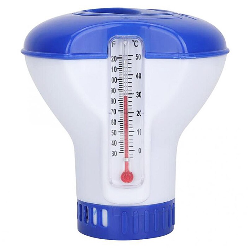 5 inch zwembad drijvende doseerder applicator met thermometer automatische toevoer drijvende chloor reinigingsdispenser sterilisatie
