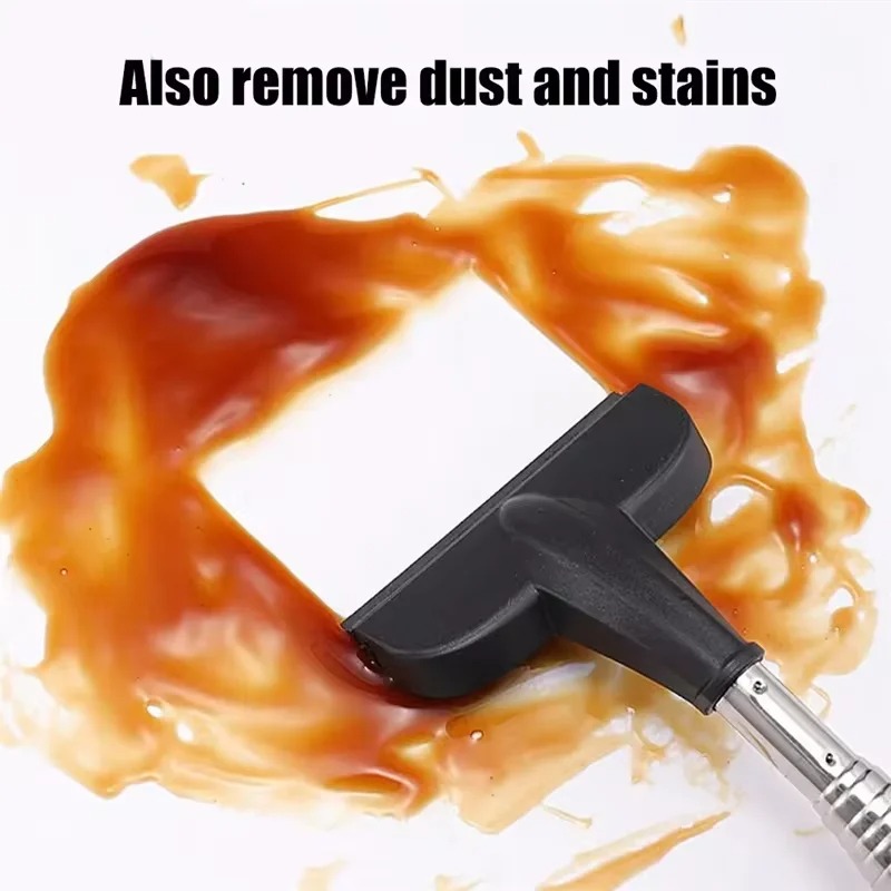 1/2 Pcs Rearview Mirror Wiper Telescopic Handle Rubber Scraper Cleaning Tool Car Rearview Mirror Wiper