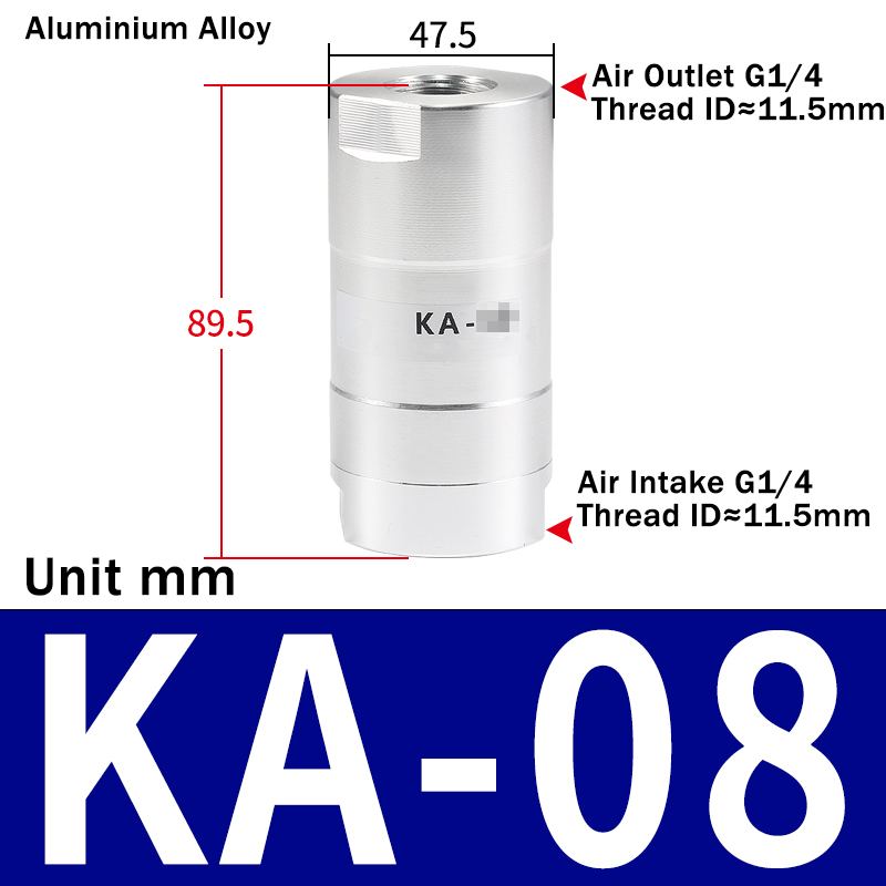 Ka -06 ka-08 ka-10 ka-15 luft tilbakeslagsventil i aluminium pneumatisk tilbakeslagsventil kobberforniklet enveisventil cv -01 02 03 04: Rød / 3/8 "