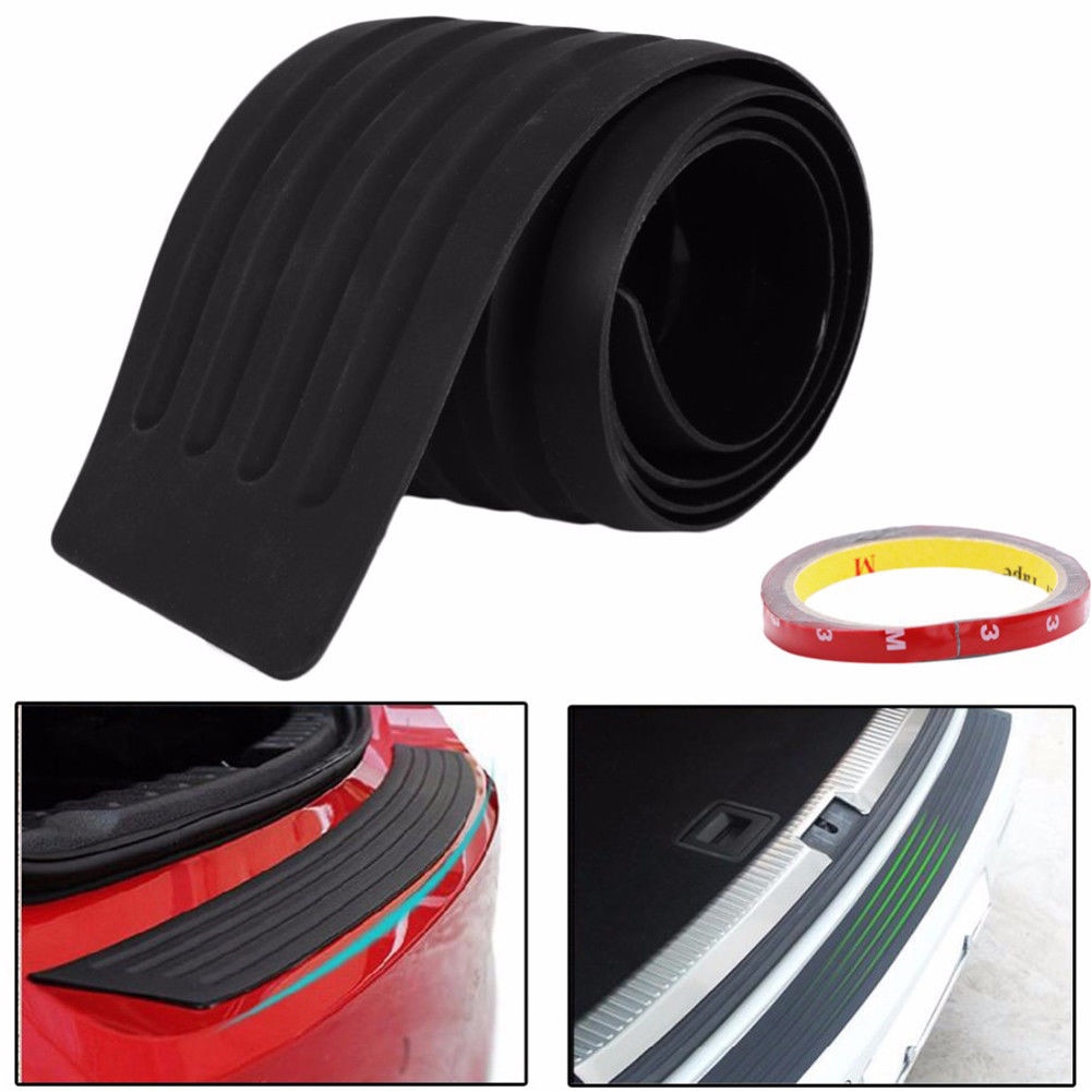 Universal Negro Anti-colisión parche parachoques Protector tira Anti-rasguño parachoques Protector goma tira