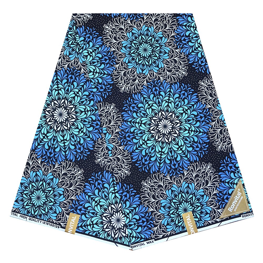 Ankara stof ankara afrikansk voks print stof tissuevoks afrikansk stof: Sort
