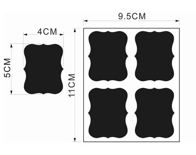 PVC contenedores de almacenamiento pegatinas de etiquetas para pizarra impermeable vidrio Metal botella papel de etiqueta especias azúcar puede pegatinas etiqueta: A-10PCS